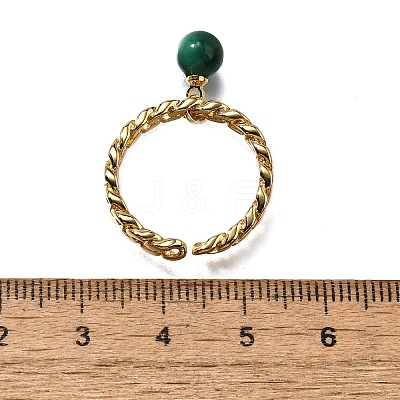 Brass Curb Chain Cuff Rings for Women RJEW-Z085-03G-02-1