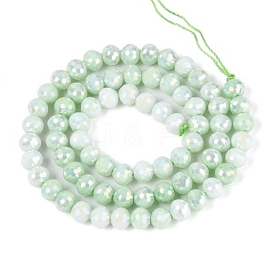 Anti-Tarnish Electroplate Glass Beads Strands GLAA-N056-6mm-09-1