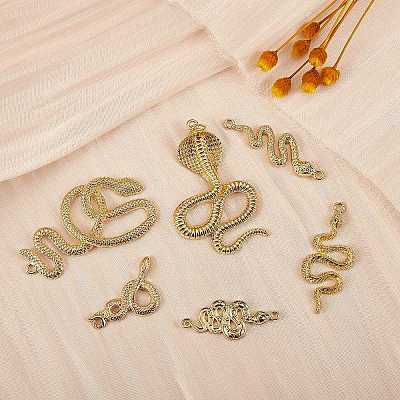 26Pcs 7 Style Rack Plating Alloy Big Pendants FIND-SZ0001-09-1