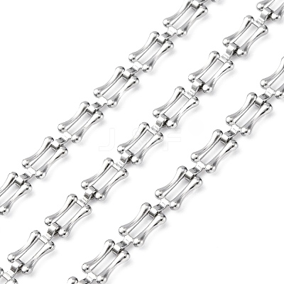 304 Stainless Steel Rectangle Link Chains STAS-P386-06A-P-1