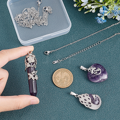 DIY Gemstone Necklace Making Kit DIY-SC0019-15-1