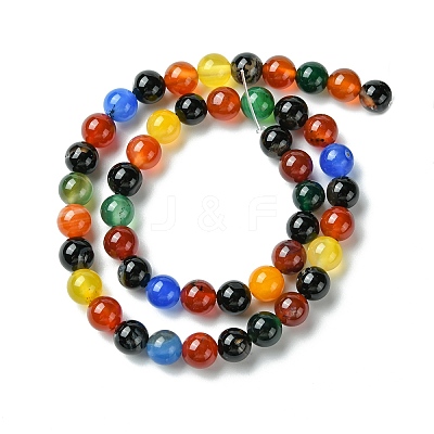 Natural Agate Beads Strands G-F417-05-8mm-1