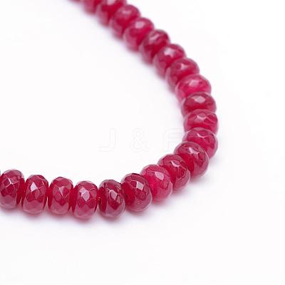 Natural White Jade Bead Strands G-R343-2x4-07-1