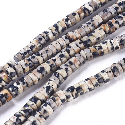 Natural Dalmatian Jasper Beads Strands G-I265-08-1