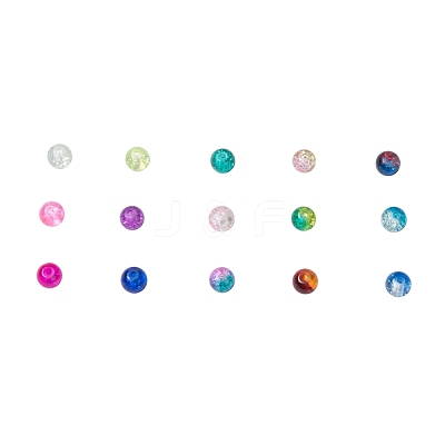 Spray Painted Crackle Glass Beads Strands CCG-JP0001-03B-1