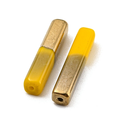 Electroplate Glass Beads GLAA-D024-02B-1