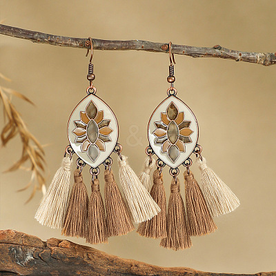 Bohemian Alloy Tassel Chandelier Earrings WG0AFF1-05-1