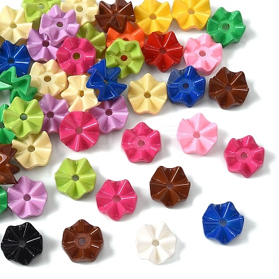 50Pcs Opaque Acrylic Beads OACR-YW0003-15-1