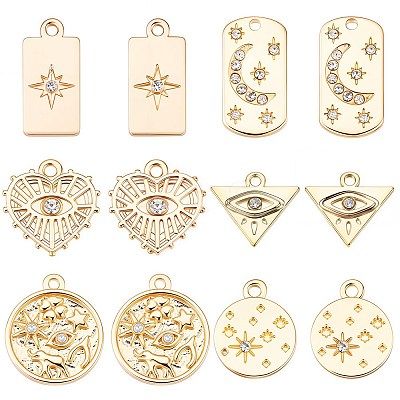 24Pcs 6 Styles Alloy Pendants FIND-SC0003-82-1
