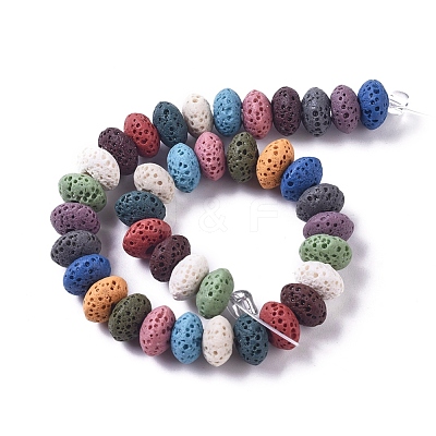 Natural Lava Rock Beads Strands X-G-L545-A-01-1