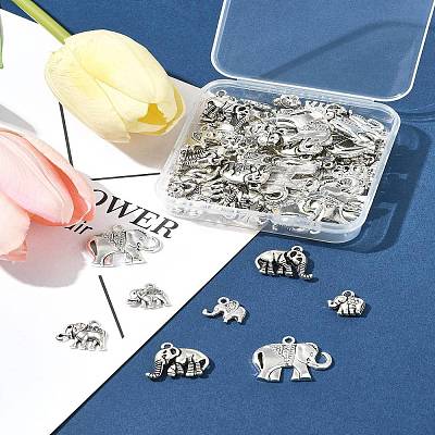 80Pcs Tibetan Style Alloy Pendants FIND-FS0003-65-1