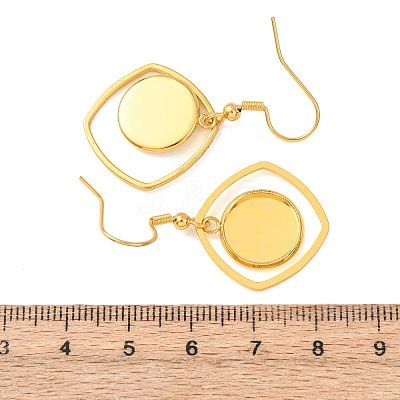 304 Stainless Steel Earring Cabochon Settings STAS-D267-01D-G-1