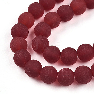 Transparent Glass Beads Strands GLAA-T032-T8mm-MD20-1