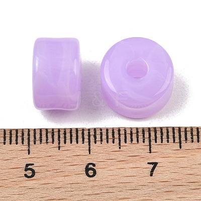 Two-Color Opaque Acrylic Imitation Gemstone Beads AC-CBA3EFE-02O-1