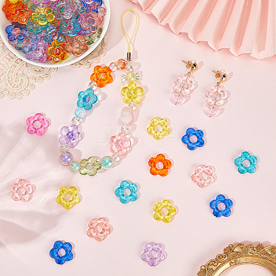 100Pcs Transparent Acrylic Bead Frame TACR-SP0001-34-1