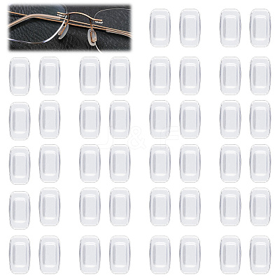 50 Pairs Silicone Eyeglass Nose Pad AJEW-DC0003-44-1
