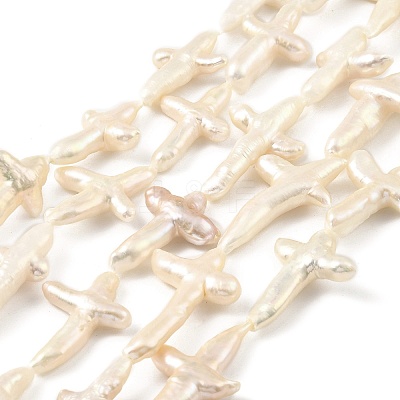 Natural Baroque Keshi Pearl Beads Strands PEAR-B004-06B-01A-1