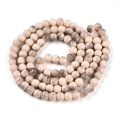 Baking Paint Glass Beads Strands DGLA-N013-8mm-06-1