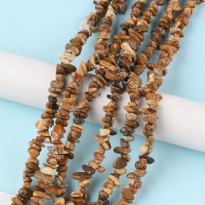 Natural Picture Jasper Beads Strands G-G0003-B16-1