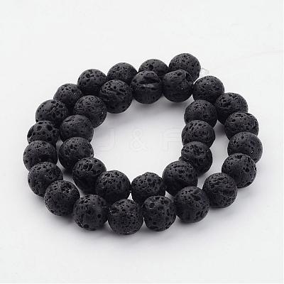 Natural Lava Rock Beads Strands G434-2-1