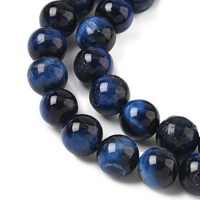 Grade B Natural Tiger Eye Beads Strands X-G-F591-18-8mm-01-1