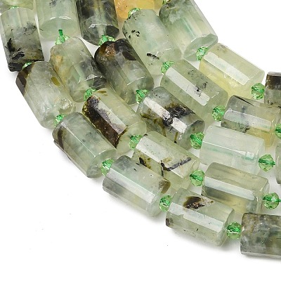 Natural Prehnite Beads Strands G-G453-E03-10x14mm-1