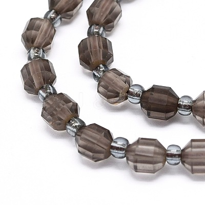 Natural Smoky Quartz Beads Strands G-O201B-37-1