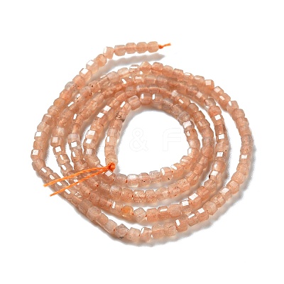 Natural Orange Sunstone Beads Strands G-D467-A12-1