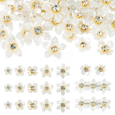50Pcs 5 Styles Acrylic Cabochons MACR-TA0002-90-1
