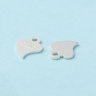 925 Sterling Silver Heart Chain Extender Connectors STER-P053-02S-1