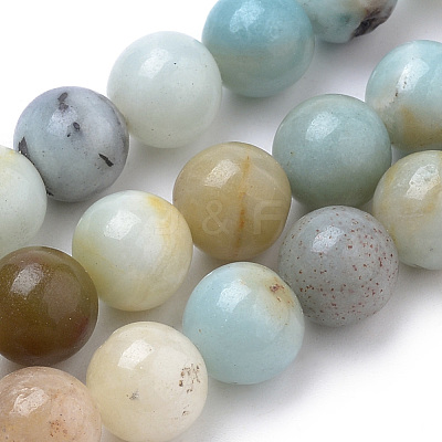 Natural Flower Amazonite Beads Strands X-G-S259-13-8mm-1