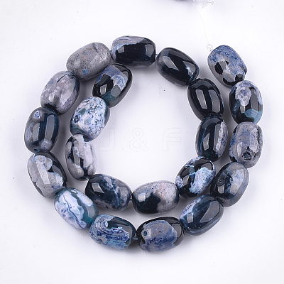 Natural Fire Crackle Agate Beads Strands G-T121-03A-1