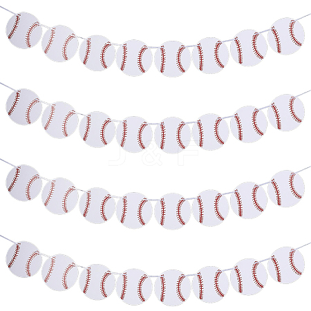 8Pcs Sports Party Decoration Paper Banner AJEW-CN0007-14D-1