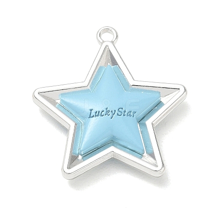 Spray Painted Alloy Pendants AL-CBA5B8E-14P-02-1