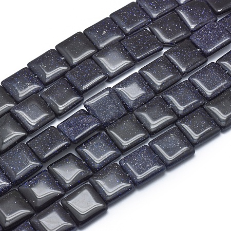 Synthetic Blue Goldstone Beads Strands G-G793-16A-02-1