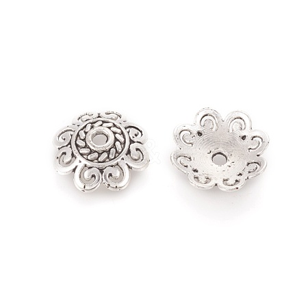 Tibetan Style Bead Caps TIBEB-00955-AS-RS-1