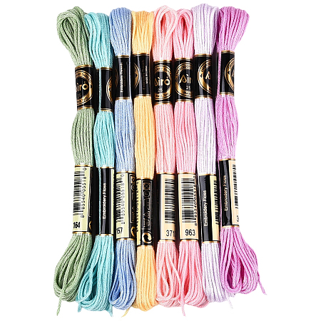 8 Skeins 8 Colors Polyester Sewing Thread OCOR-WH20074-09A-1
