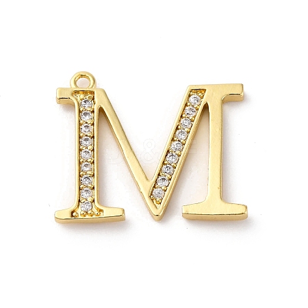 Rack Plating Brass Micro Pave Cubic Zirconia Pendant KK-H449-76G-12-1