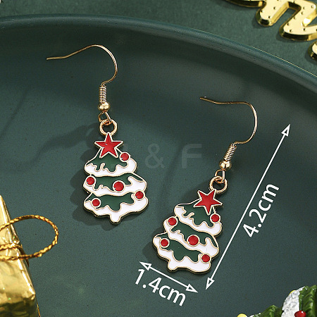 Alloy Enamel Dangle Earrings FS-WG7AF48-03-1