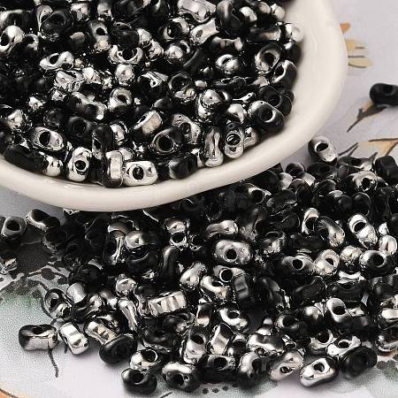 Electroplate Two Tone Glass Seed Beads SEED-F005-09A-05-1