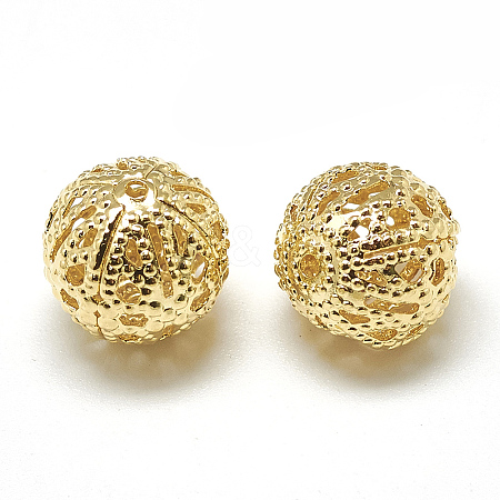Brass Filigree Beads X-KK-T032-183G-1
