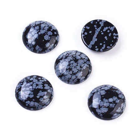 Natural Snowflake Obsidian Cabochons G-L510-12E-06-1