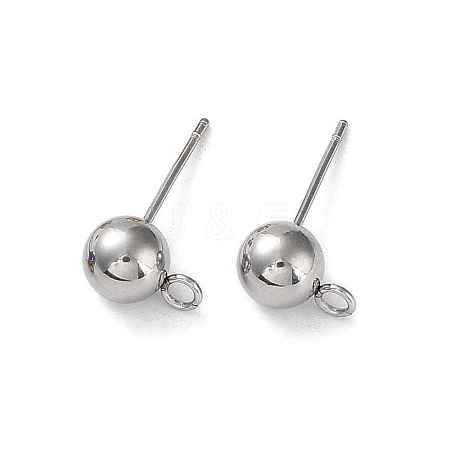 304 Stainless Steel Stud Earring Findings STAS-M323-01B-P-1