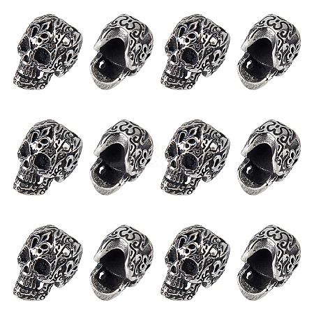 12Pcs 304 Stainless Steel European Beads STAS-HS0001-05-1