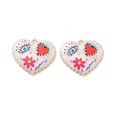 Rack Plating Alloy Enamel Pendants FIND-C050-13G-03-1