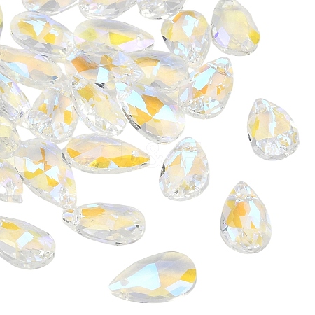 30Pcs Faceted Glass Pendants GLAA-YW0005-49-1