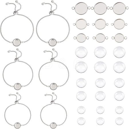 Unicraftale DIY Flat Round Bracelet Making Kits DIY-UN0003-54-1