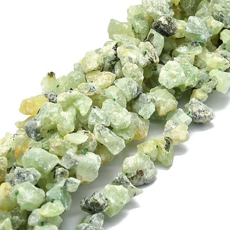 Raw Rough Natural Prehnite Beads Strands G-E576-28-1