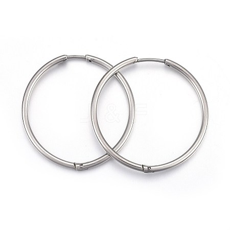 Tarnish Resistant 304 Stainless Steel Huggie Hoop Earrings EJEW-L205-02A-P-1