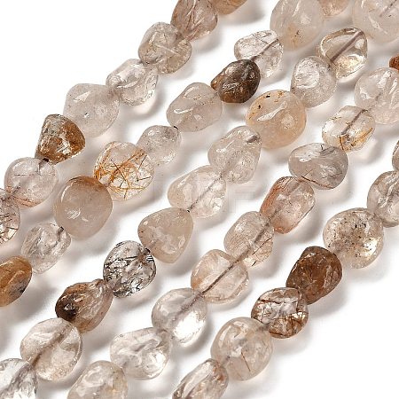 Natural Quartz Beads Strands G-P497-01E-38-1